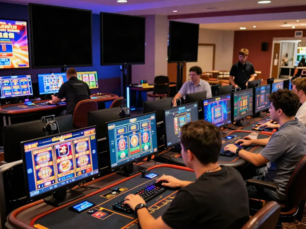 Expérience immersive de jeux en ligne au 666Gambit Casino avec des joueurs engagés.